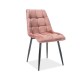 Jídelní židle Chic Velvet - Růžová / černá