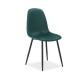 Jídelní židle Fox Velvet - Zelená / černá