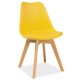 Jídelní židle Kris - Žlutá / buk