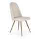 Jídelní židle Adel - Krémová / přírodní dřevo