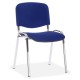 Konferenční židle Viva, chromované nohy - Modrá