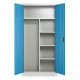 Kovová šatní skříň, 90 x 45 x 185 cm, cylindrický zámek - Modrá - RAL 5012