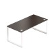 Stůl Creator 180 x 90 cm, bílá podnož, 2 nohy - Wenge