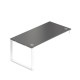 Stůl Creator 180 x 90 cm, bílá podnož, 1 noha - Antracit