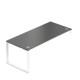 Stůl Creator 200 x 90 cm, bílá podnož, 1 noha - Antracit