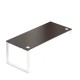 Stůl Creator 200 x 90 cm, bílá podnož, 1 noha - Wenge