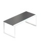 Stůl Creator 200 x 90 cm, bílá podnož, 2 nohy - Antracit