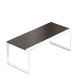 Stůl Creator 200 x 90 cm, bílá podnož, 2 nohy - Wenge