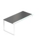 Stůl Creator 180 x 90 cm, bílá podnož, 1 noha - Antracit