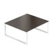 Jednací stůl Creator 180 x 160 cm, bílá podnož - Wenge