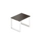 Konferenční stolek Creator 80 x 60 cm, bílá podnož - Wenge