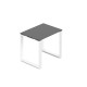 Jednací stůl Creator 80 x 60 cm, bílá podnož - Antracit