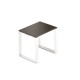 Jednací stůl Creator 80 x 60 cm, bílá podnož - Wenge