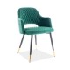 Jídelní židle Franco Velvet - Tmavě zelená