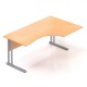 Ergonomický stůl Visio 160 x 100 cm, pravý - Buk
