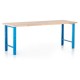 Výškově nastavitelný dílenský stůl 220 x 80 cm - Modrá - RAL 5012