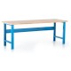Dílenský stůl s čelní deskou 200 x 80 cm - Modrá - RAL 5012