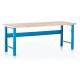 Výškově nastavitelný dílenský stůl s čelní deskou 200 x 80 cm - Modrá - RAL 5012