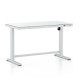 Výškově nastavitelný stůl OfficeTech, 120 x 60 cm - Bílá