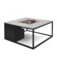 Konferenční stolek s plynovým ohništěm COSI, Cosiloft 100 - Černá / šedá