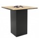 Barový stůl s plynovým ohništěm COSI, Cosiloft 100 - Černá / teak