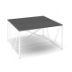 Stůl ProX 138 x 137 cm - Grafit / bílá