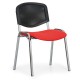Konferenční židle Viva Mesh - chromované nohy - Červená / černá