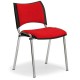 Konferenční židle SMART - chromované nohy - Červená