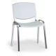 Konferenční židle Design - chromované nohy - Šedá