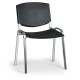 Konferenční židle Design - chromované nohy - Černá