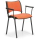 Konferenční židle SMART - černé nohy s područkami - Oranžová
