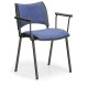 Konferenční židle SMART - černé nohy s područkami - Modrá