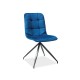 Jídelní židle Texo Velvet - Modrá / černá 