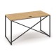 Stůl ProX 138 x 67 cm, s krytkou - Dub hamilton / grafit