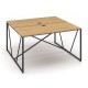Stůl ProX 138 x 137 cm, s krytkou - Dub hamilton / grafit