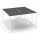 Stůl ProX 138 x 137 cm, s krytkou - Grafit / bílá