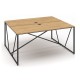 Stůl ProX 158 x 137 cm, s krytkou - Dub hamilton / grafit