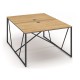Stůl ProX 118 x 163 cm, s krytkou - Dub hamilton / grafit