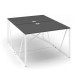 Stůl ProX 118 x 163 cm, s krytkou - Grafit / bílá