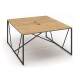Stůl ProX 138 x 163 cm, s krytkou - Dub hamilton / grafit