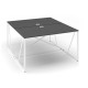 Stůl ProX 138 x 163 cm, s krytkou - Grafit / bílá
