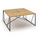 Stůl ProX 158 x 163 cm, s krytkou - Dub hamilton / grafit