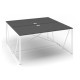 Stůl ProX 158 x 163 cm, s krytkou - Grafit / bílá