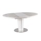Jídelní stůl Orbit, průměr 120 cm - Mramor / bílá