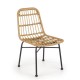 Zahradní židle Hilda - Přírodní dřevo / černá