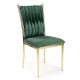 Jídelní židle Ravia  - Tmavě zelená / zlatá