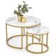 Konferenční stolek Paola - Mramor / zlatá