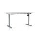 Výškově nastavitelný stůl OfficeTech A, 140 x 80 cm, šedá podnož - Světle šedá