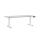 Výškově nastavitelný stůl OfficeTech C, 180 x 80 cm, bílá podnož - Světle šedá