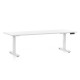 Výškově nastavitelný stůl OfficeTech C, 200 x 80 cm, bílá podnož - Bílá